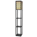 Floor Lamp Storage Shelf LED Lamps Vintage Standing Reading Light Bedroom
