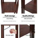 Floor Lamp LED Storage Shelf Standing Vintage Wood Light Reading Bedroom