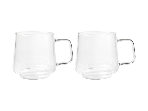 Maxwell & Williams Blend Sala Glass Mug 400ML Set of 2 Clear
