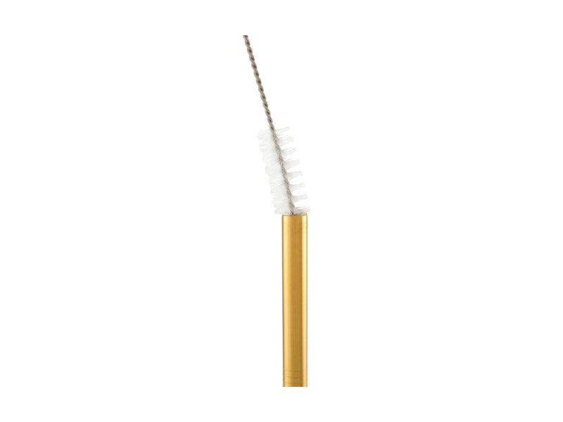 Maxwell & Williams Cocktail & Co. Reusable Set of 4 Straws With Brush - Gold