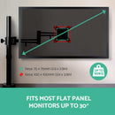 Monitor Arm Mount Single Black