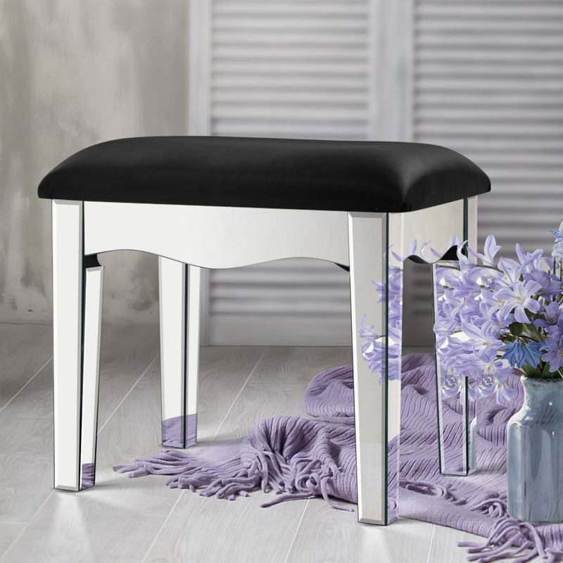 Mirrored Furniture Dressing Table Stool Foot Vanity Stools Makeup Chairs