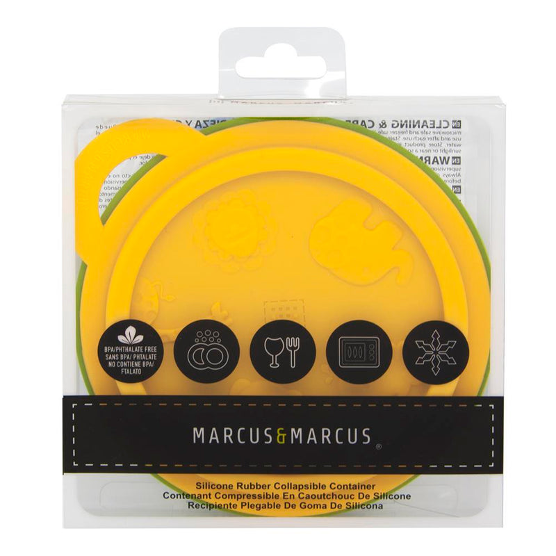 Marcus & Marcus Collapsible Travel Bowl With Lid - Lola The Giraffe - Yellow