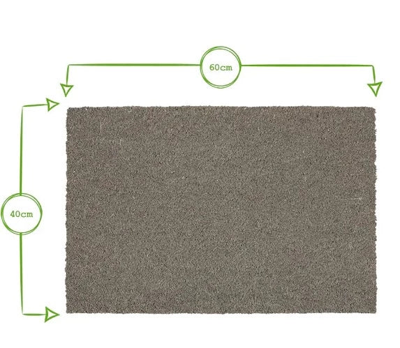 Nicola Spring Coir Door Mat - Grey - 60x40cm