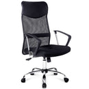 PU w/ Leather Mesh High Back Office Chair - Black