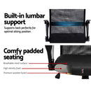 PU w/ Leather Mesh High Back Office Chair - Black