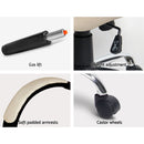 PU Leather Office Desk Computer Chair - Beige