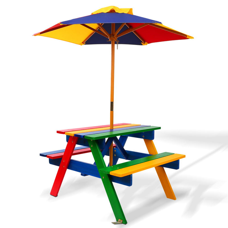 Keezi Kids Table Set with Umbrella