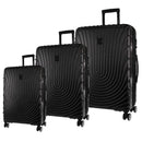 Pierre Cardin Hard Shell 4 Wheel - 3-Piece Luggage Set - Black