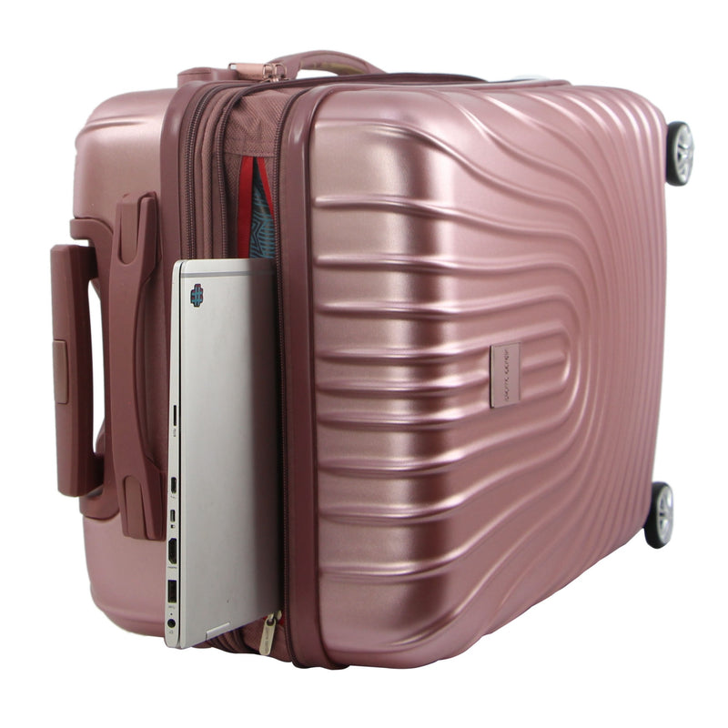 Pierre Cardin Hard Shell 4 Wheel - 3-Piece Luggage Set - Rose