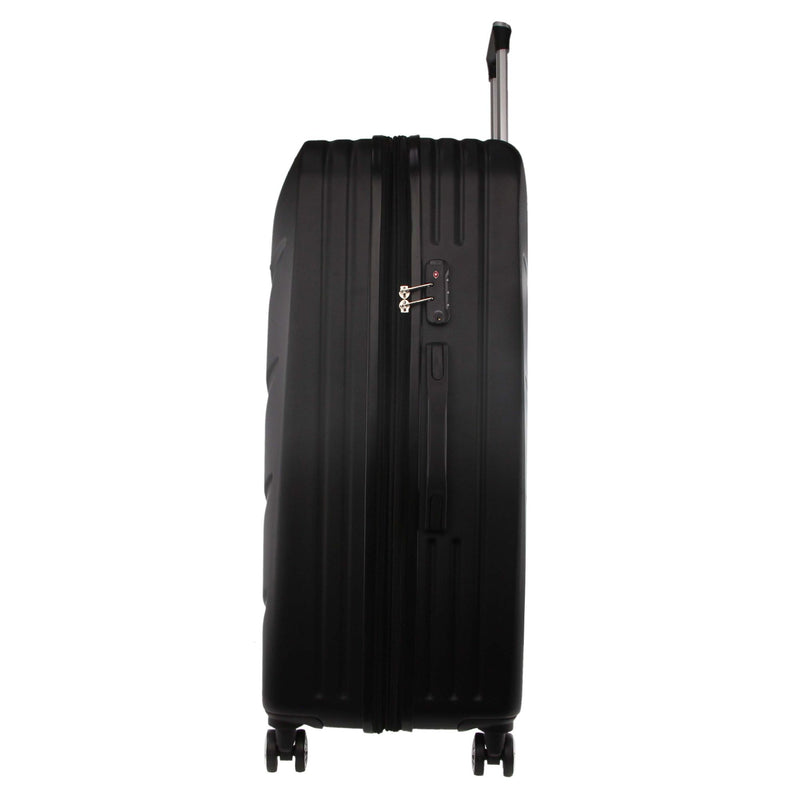 Pierre Cardin Hard Shell 4 Wheel - 3-Piece Luggage Set - Black