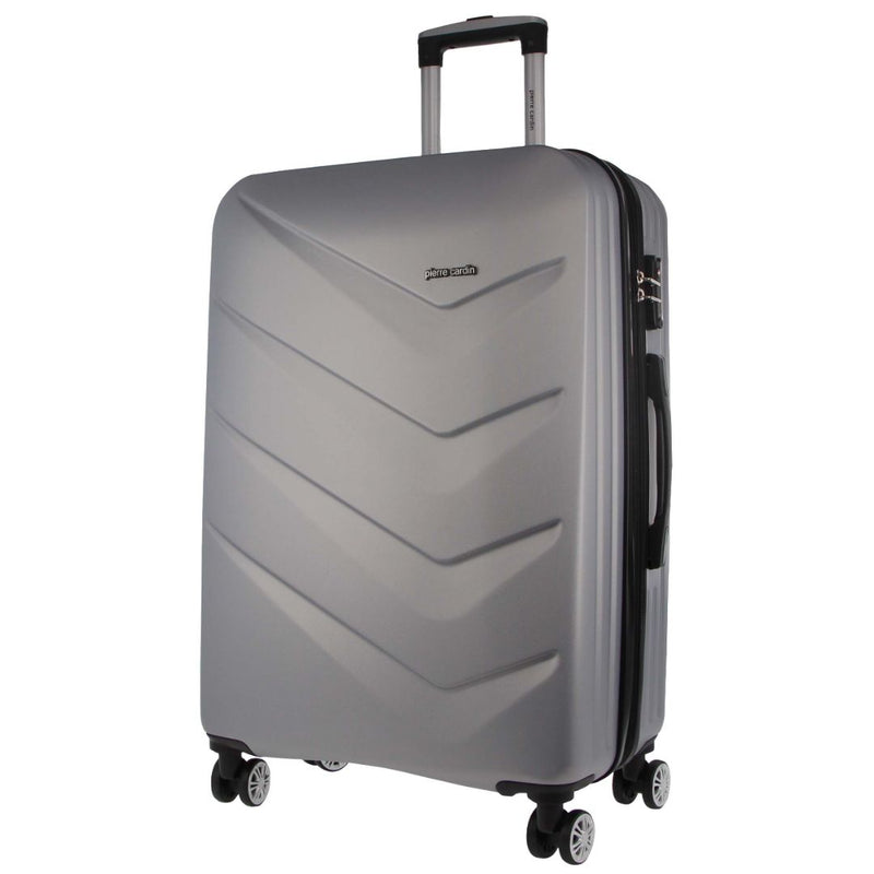 Pierre Cardin Hard Suitcase 3-Piece Luggage Set - Silver