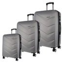 Pierre Cardin Hard Suitcase 3-Piece Luggage Set - Silver
