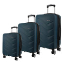 Pierre Cardin Hard Shell 4 Wheel - 3-Piece Luggage Set - Teal
