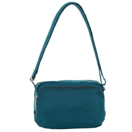 Pierre Cardin Anti - Theft Cross Body Bag Turquoise - 23x9x26cm