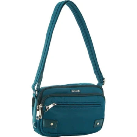 Pierre Cardin Anti - Theft Cross Body Bag Turquoise - 23x9x26cm