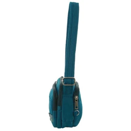 Pierre Cardin Anti - Theft Cross Body Bag Turquoise - 23x9x26cm