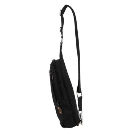 Pierre Cardin Nylon Anti - Theft Cross Body Bag Black - 21x7x32cm
