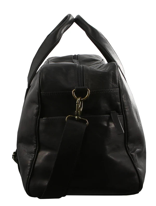 Pierre Cardin Black Leather Travel Bag - 52cm