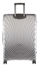 Pierre Cardin Hard Shell 4 Wheel Suitcase - Cabin - Silver - With Hidden Compartment