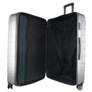 Pierre Cardin Hard Shell 4 Wheel Suitcase - Cabin - Silver - With Hidden Compartment