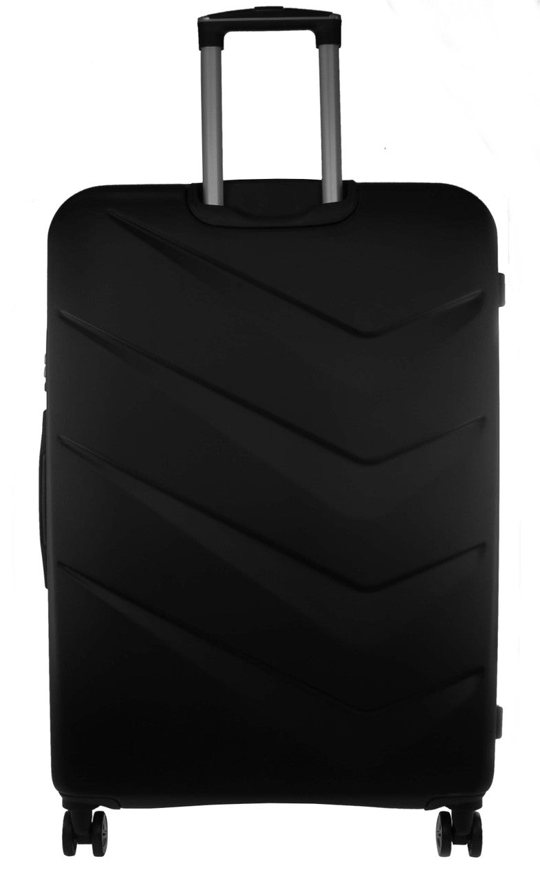 Pierre Cardin Hard Shell 4 Wheel Suitcase - Medium - Black - Expandable - Lightweight