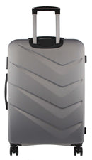 Pierre Cardin Hard Shell 4 Wheel Suitcase - Cabin - Silver - With Hidden Compartment