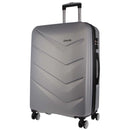 Pierre Cardin Hard Shell 4 Wheel Suitcase - Cabin - Silver - With Hidden Compartment