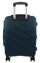 Pierre Cardin Hard Shell 4 Wheel Suitcase - Cabin - Teal - With Hidden Compartment