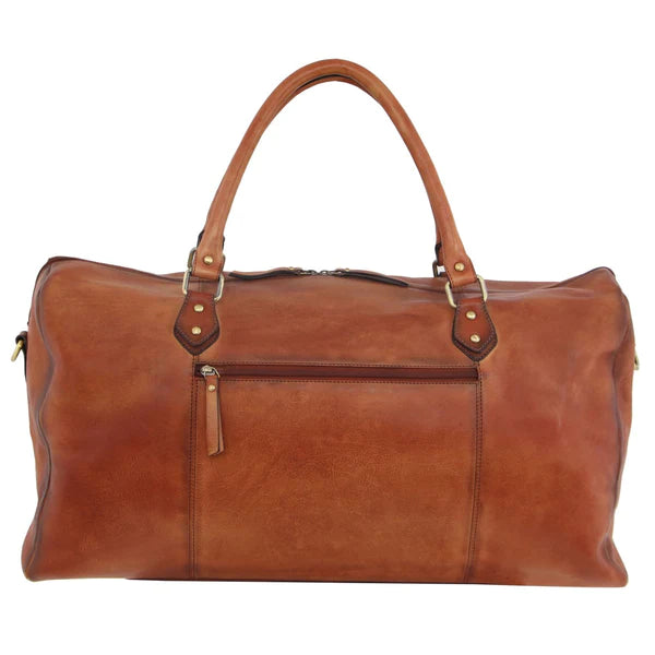Pierre Cardin Cognac Leather Travel Bag - 56cm