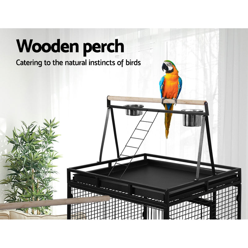i.Pet Bird Cage Aviary 173CM Large Travel Stand Budgie Parrot Toys