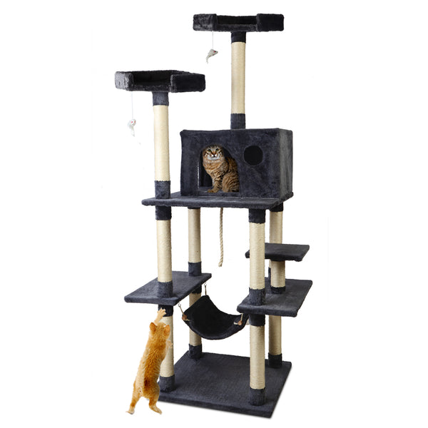 i.Pet Cat Tree 184cm Trees Scratching Post Tower Condo House Furniture Wood