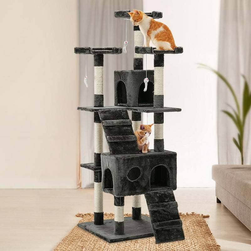 i.Pet Cat Tree 180cm Trees Scratching Post Tower Condo House Furniture Wood