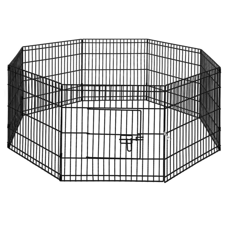 i.Pet 24" 8 Panel Pet Dog Puppy Exercise Cage Enclosure Play Pen Fence