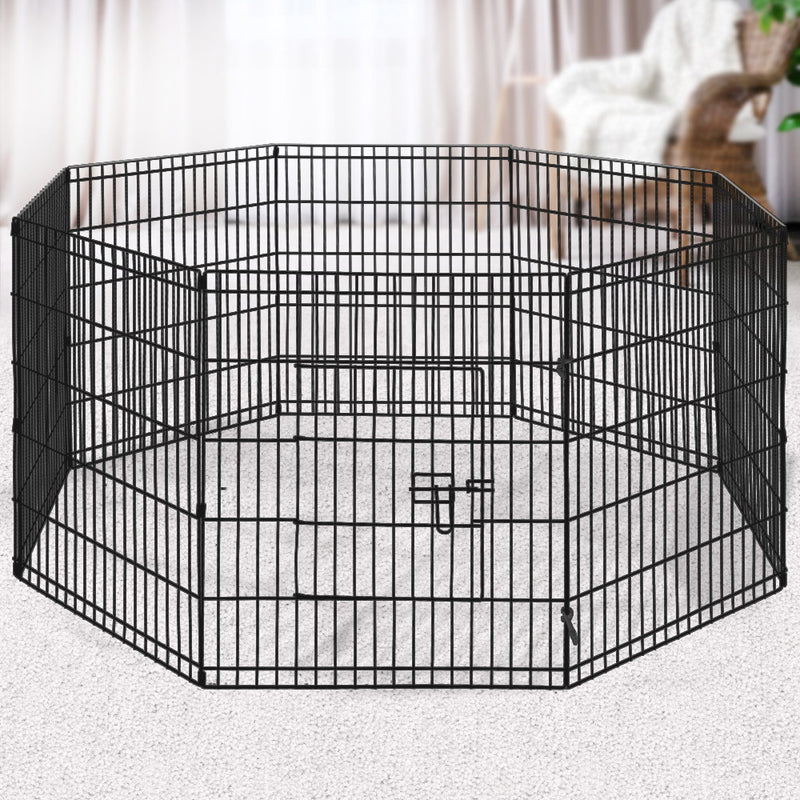 i.Pet 30" 8 Panel Pet Dog Puppy Exercise Cage Enclosure Play Pen Fence