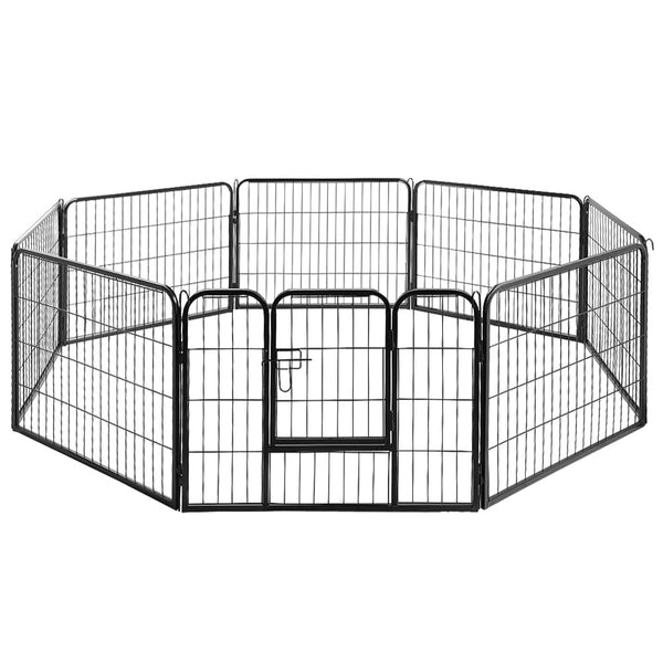 i.Pet 8 Panel Pet Dog Puppy Exercise Cage Enclosure Fence Play Pen 80x60cm