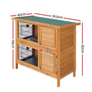 i.Pet 2 Storey Rabbit Hutch (Wooden)
