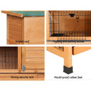 i.Pet Rabbit Hutches Large Metal Run Wooden Cage Waterproof Outdoor Pet House Chicken Coop Guinea Pig Ferret Chinchilla Hamster 91.5cmx46cmx116.5cm