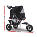 i.Pet Pet Stroller Dog Carrier Foldable Large Black