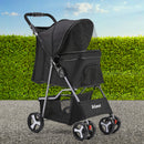 i.Pet 4 Wheel Stroller for Pets - Black