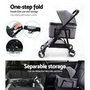 i.Pet Pet Stroller Dog Carrier Foldable Pram 3 IN 1 Grey
