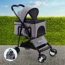 i.Pet Pet Stroller Dog Carrier Foldable Pram 3 IN 1 Grey