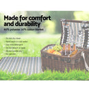 Alfresco 4 Person Wicker Outdoor Insulated Gift Blanket