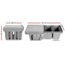 Pull Out Bin - Grey (2x15L)