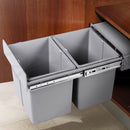 Pull Out Bin - Grey (2x15L)