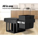 Pull Out Bin - Black (2x15L)