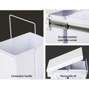 Pull Out Bin - White (2x15L)