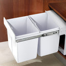 Pull Out Bin - White (2x15L)
