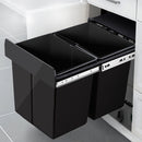 Pull Out Bin - Black (2x20L)