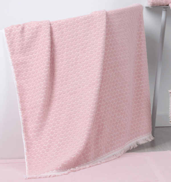 Pure Zone Palmer Circles Bath Sheet - Pink - 90x150cm